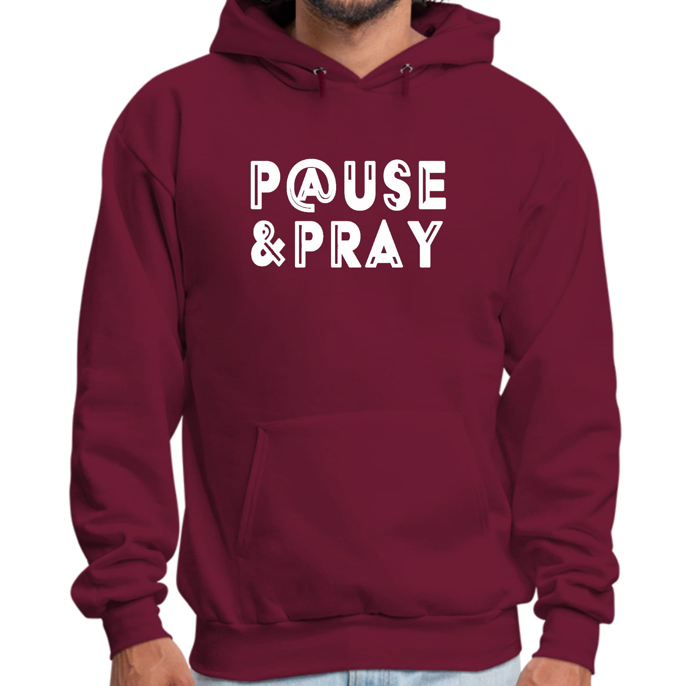 Mens Graphic Hoodie Pause And Pray - Unisex | Hoodies