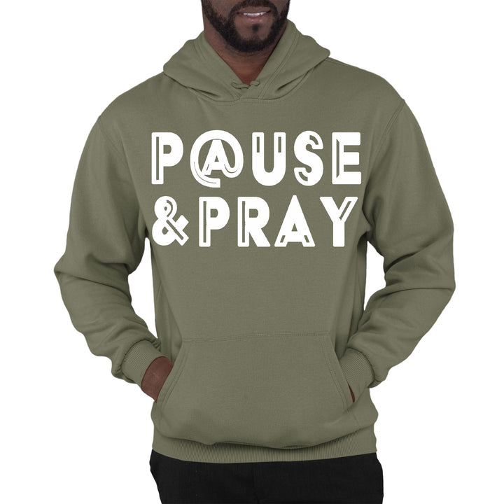 Mens Graphic Hoodie Pause and Pray - Unisex | Hoodies