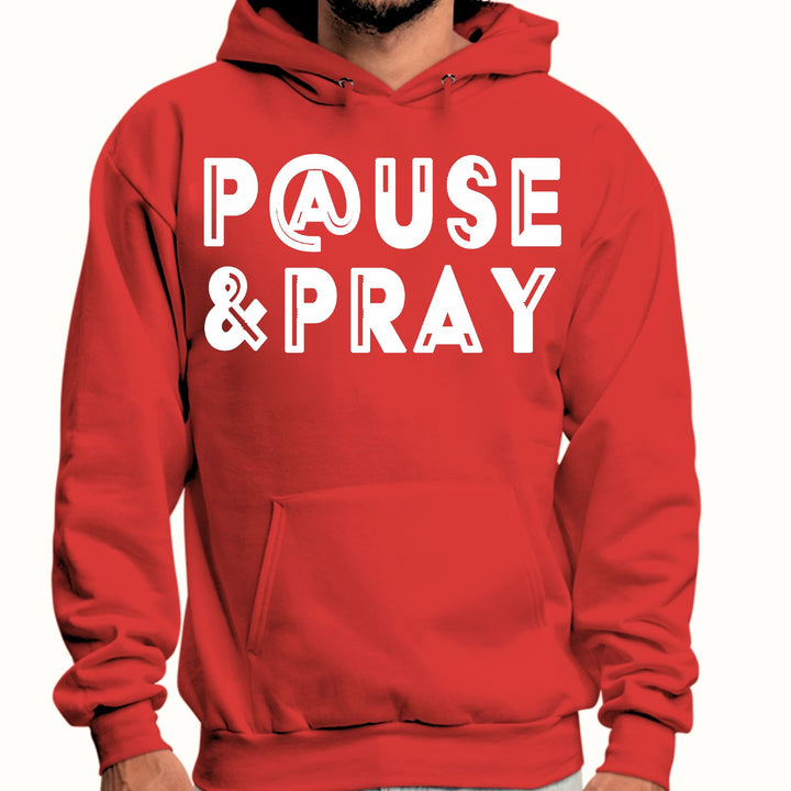 Mens Graphic Hoodie Pause and Pray - Unisex | Hoodies