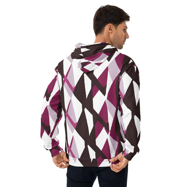 Mens Graphic Hoodie Pink Mauve Pattern - Mens | Hoodies | AOP