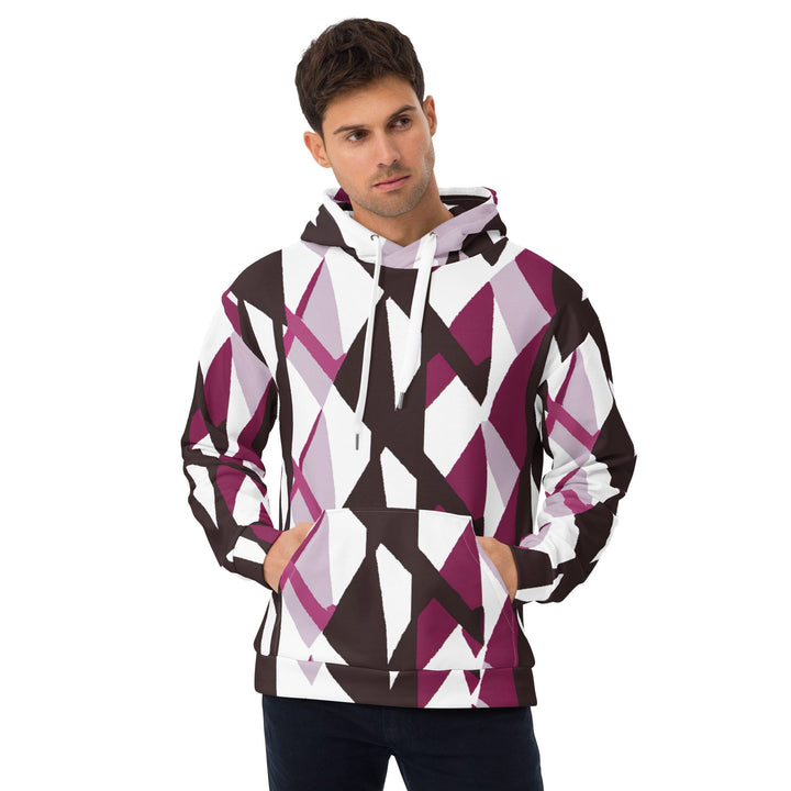 Mens Graphic Hoodie Pink Mauve Pattern - Mens | Hoodies | AOP