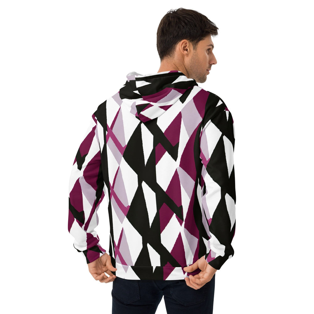 Mens Graphic Hoodie Pink Mauve Pattern 2 - Mens | Hoodies | AOP