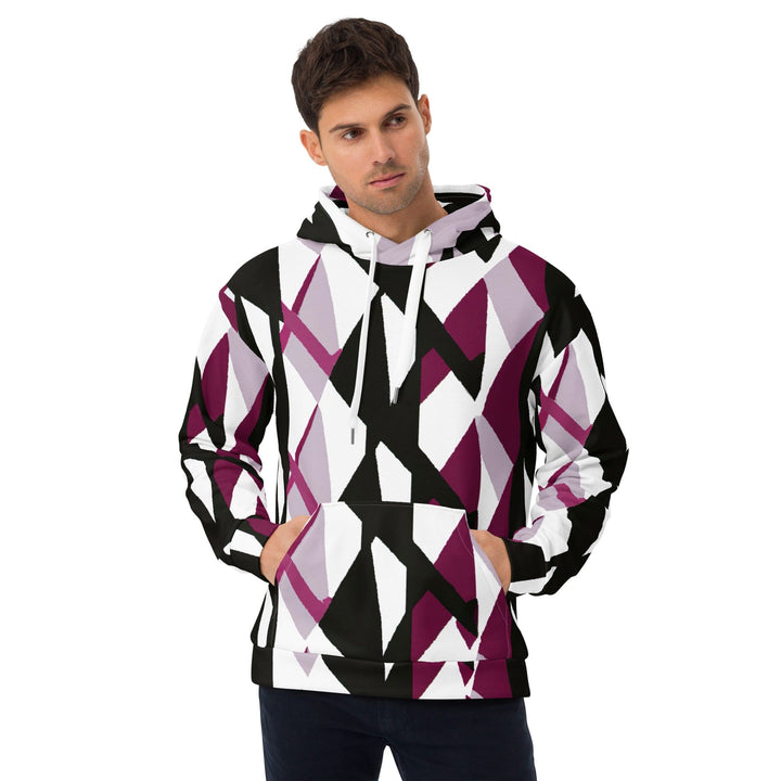 Mens Graphic Hoodie Pink Mauve Pattern 2 - Mens | Hoodies | AOP