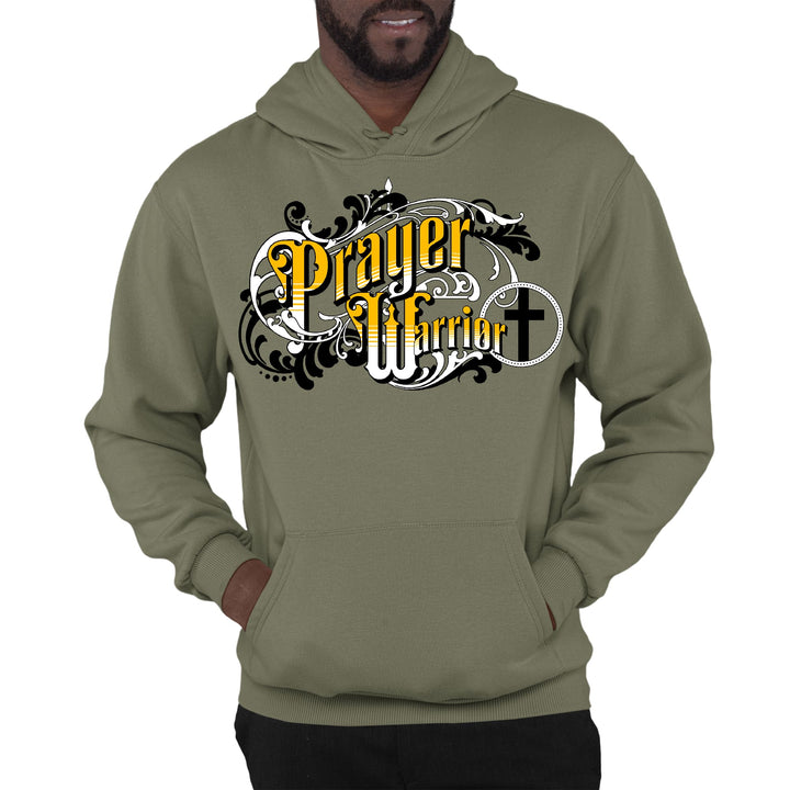 Mens Graphic Hoodie Prayer Warrior Victorian Style Illustration - Unisex