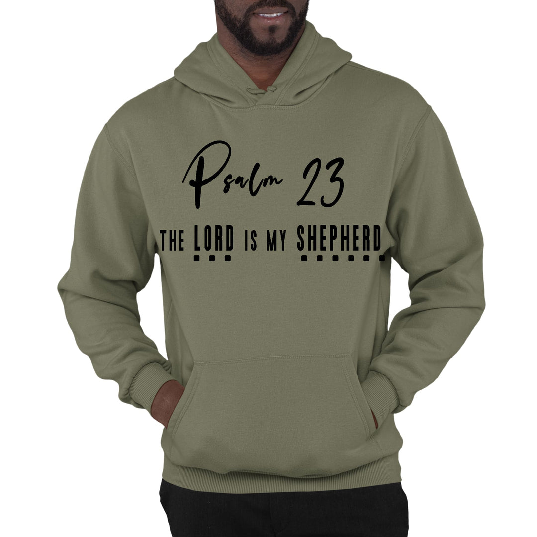 Mens Graphic Hoodie Psalm 23 the Lord is my Shepherd Black Print - Unisex