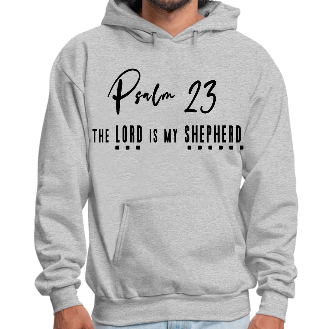 Mens Graphic Hoodie Psalm 23 the Lord is my Shepherd Black Print - Unisex