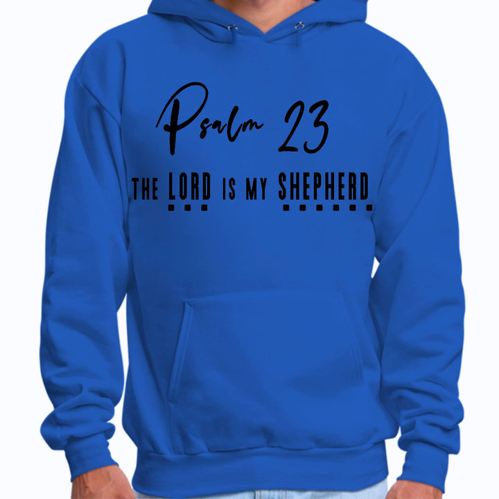 Mens Graphic Hoodie Psalm 23 the Lord is my Shepherd Black Print - Unisex