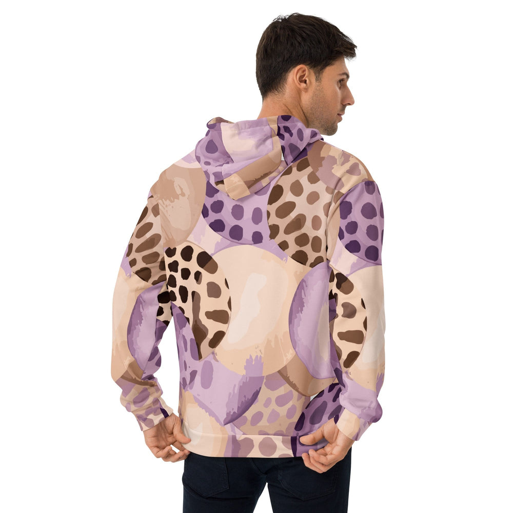 Mens Graphic Hoodie Purple Lavender Spotted Print