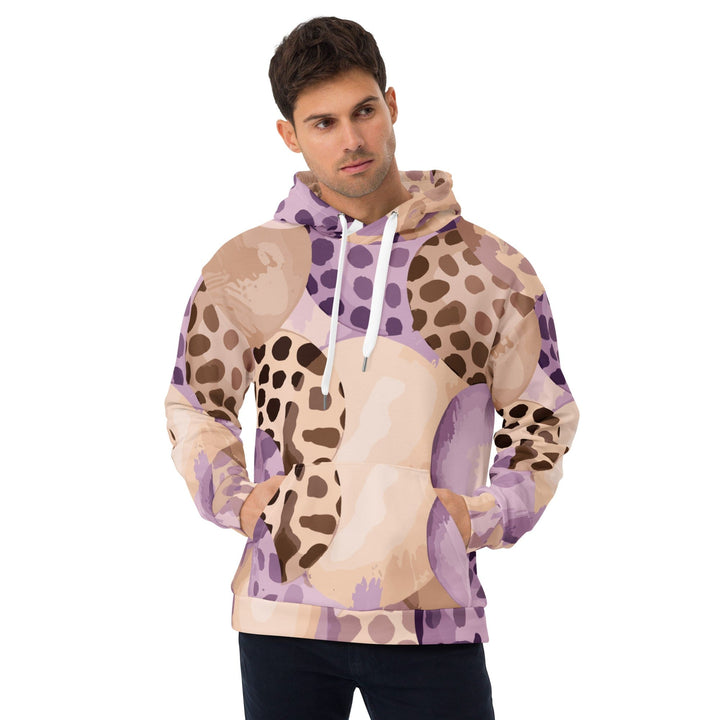 Mens Graphic Hoodie Purple Lavender Spotted Print