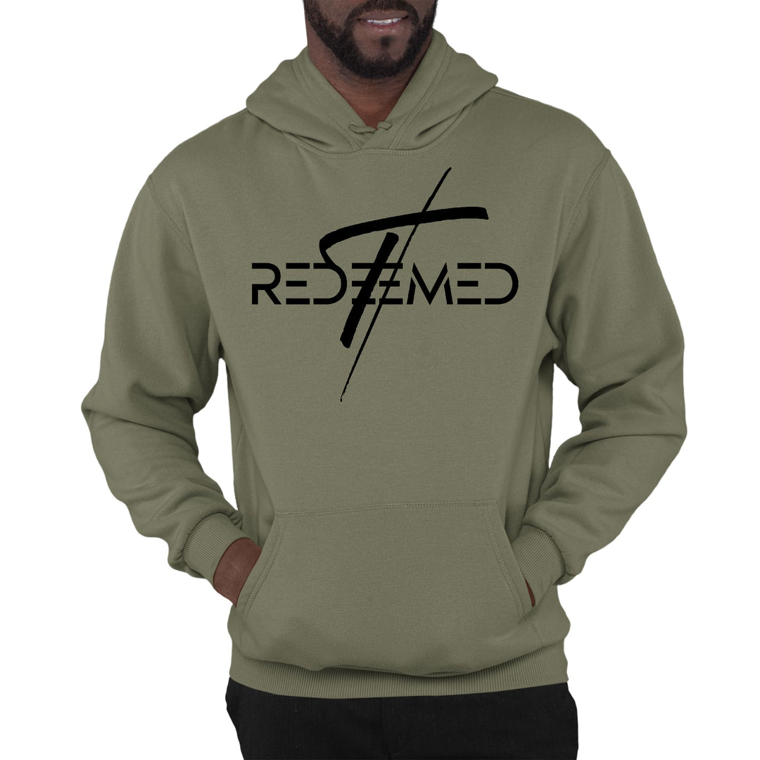 Mens Graphic Hoodie Redeemed Cross Black Illustration - Unisex | Hoodies