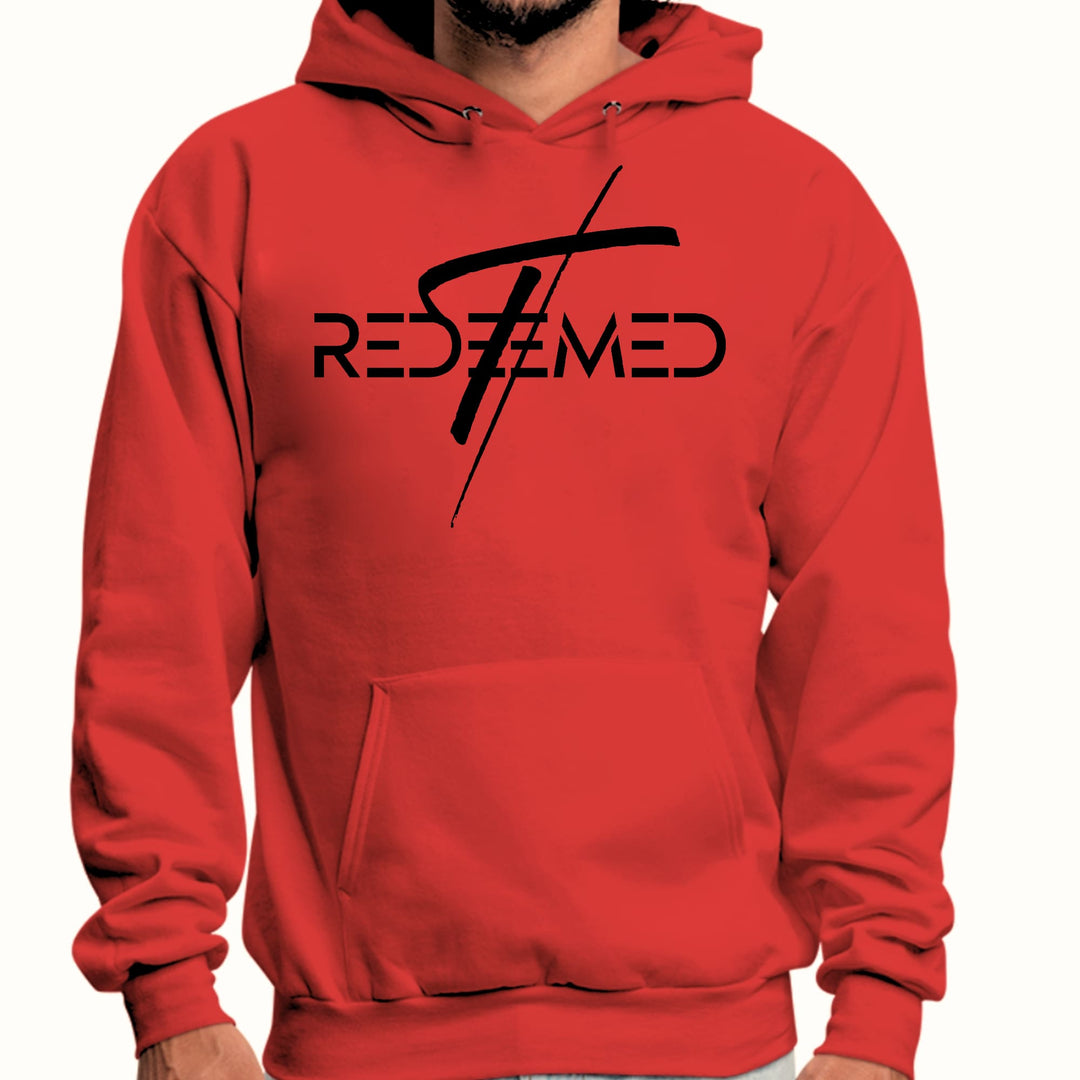 Mens Graphic Hoodie Redeemed Cross Black Illustration - Unisex | Hoodies