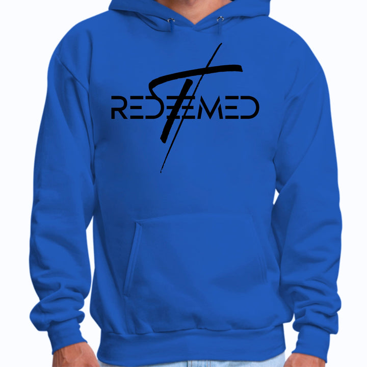 Mens Graphic Hoodie Redeemed Cross Black Illustration - Unisex | Hoodies