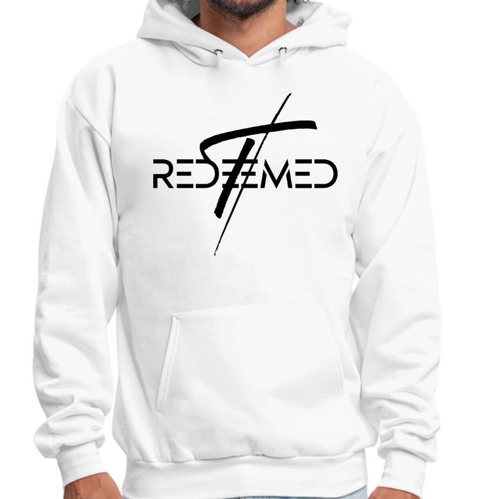 Mens Graphic Hoodie Redeemed Cross Black Illustration - Unisex | Hoodies