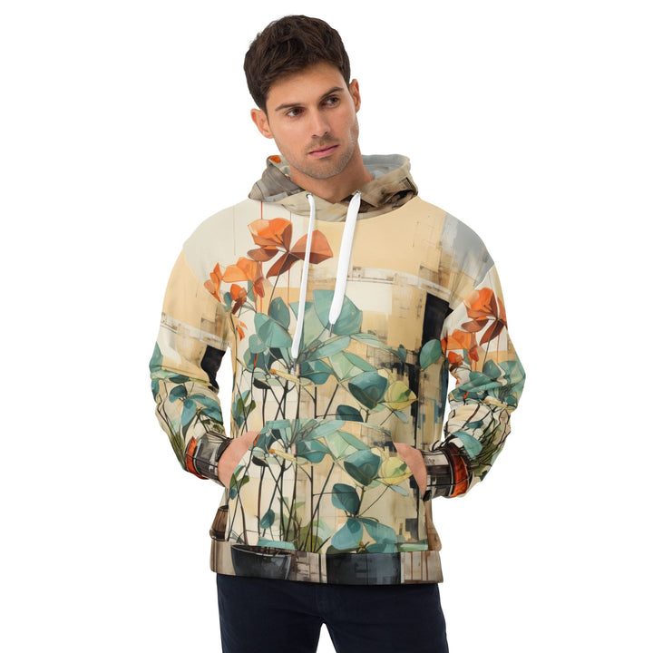 Mens Graphic Hoodie Rustic Botanical Plants