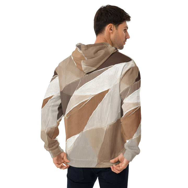 Mens Graphic Hoodie Rustic Brown Stone Print 2