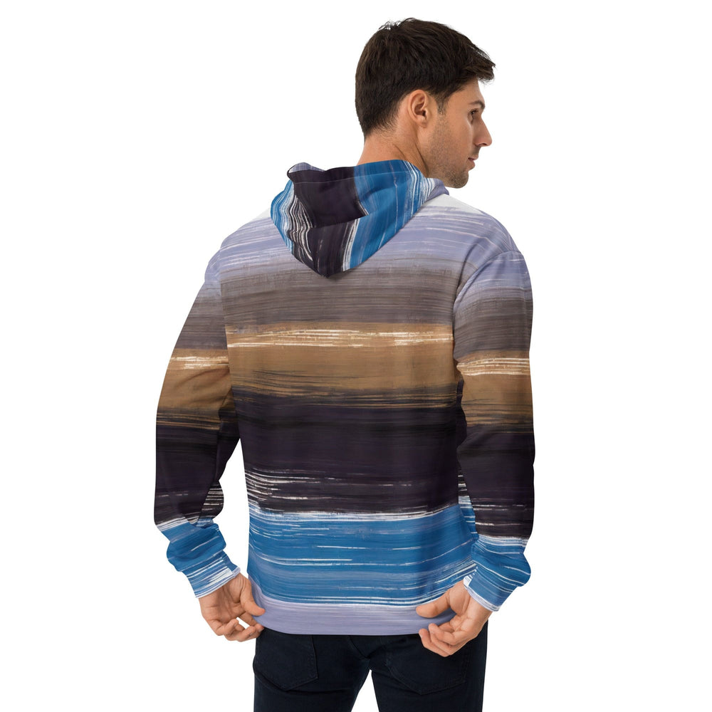 Mens Graphic Hoodie Rustic Purple Brown Design