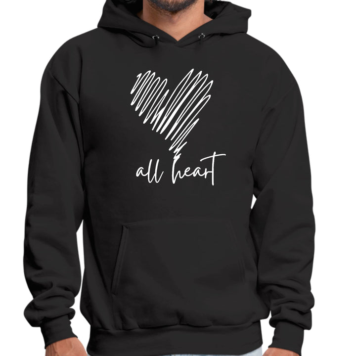 Mens Graphic Hoodie Say it Soul - All Heart Line Art Print - Unisex | Hoodies