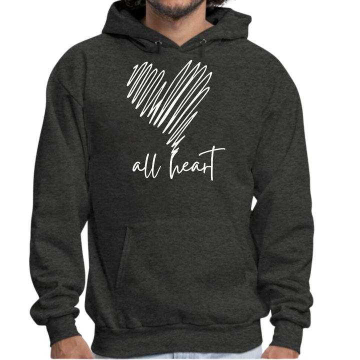 Mens Graphic Hoodie Say it Soul - All Heart Line Art Print - Unisex | Hoodies