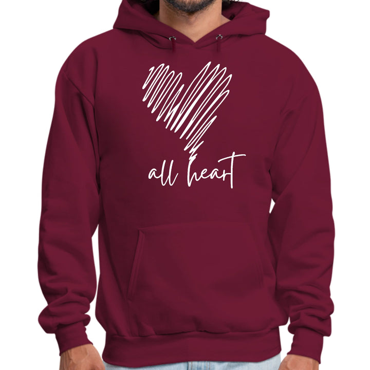 Mens Graphic Hoodie Say it Soul - All Heart Line Art Print - Unisex | Hoodies