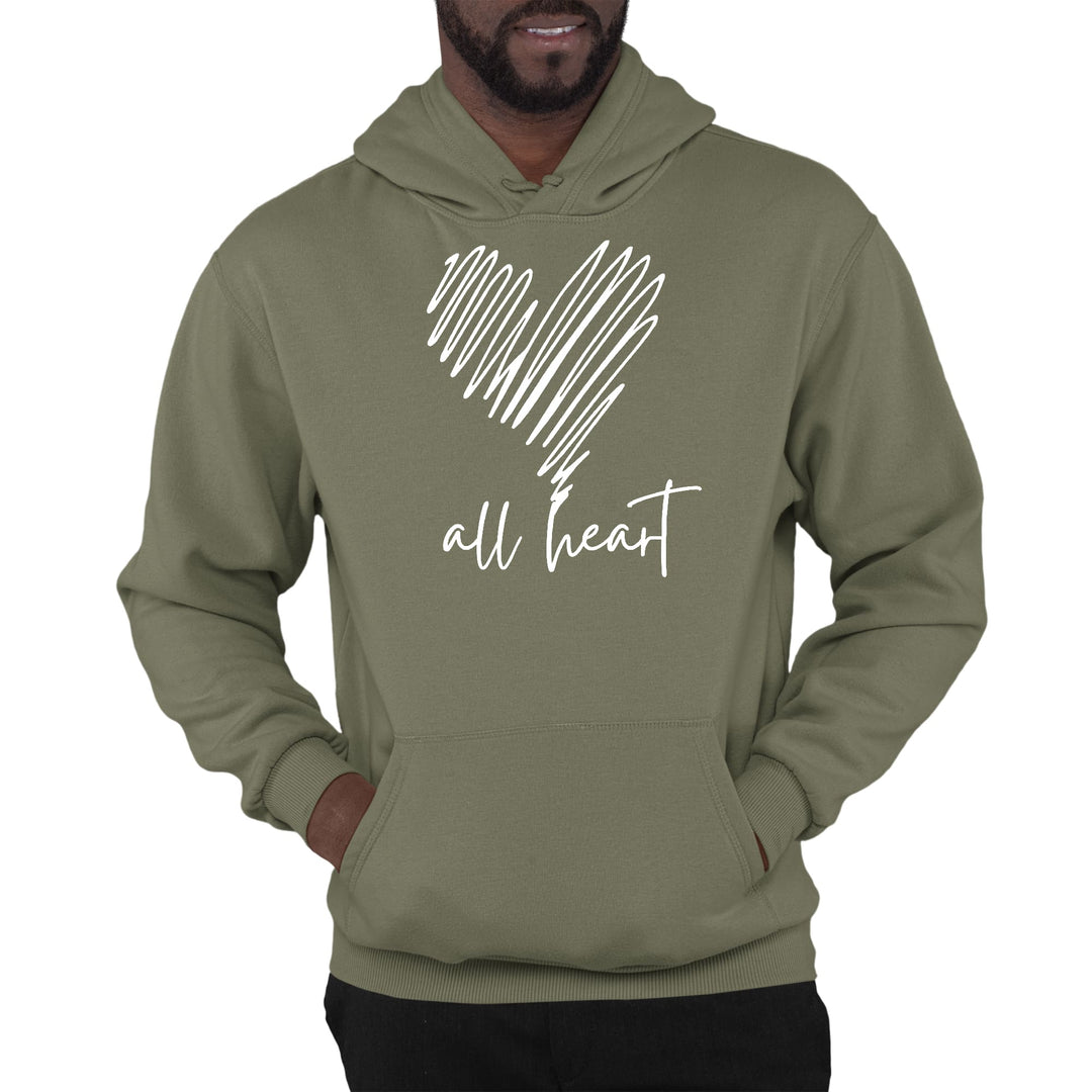 Mens Graphic Hoodie Say it Soul - All Heart Line Art Print - Unisex | Hoodies