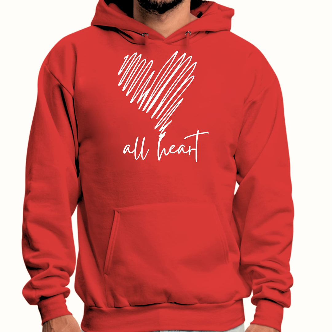 Mens Graphic Hoodie Say it Soul - All Heart Line Art Print - Unisex | Hoodies