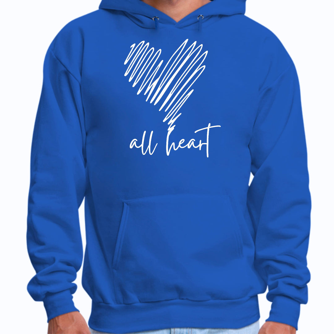 Mens Graphic Hoodie Say it Soul - All Heart Line Art Print - Unisex | Hoodies