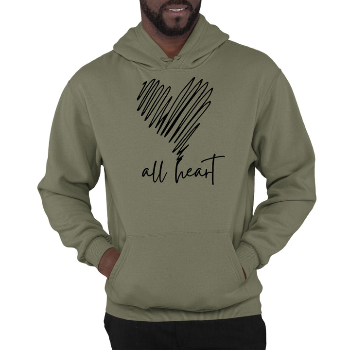 Mens Graphic Hoodie Say it Soul All Heart Line Art - Unisex | Hoodies