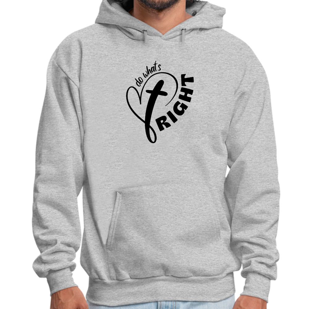 Mens Graphic Hoodie Say It Soul - Do What’s Right Black Illustration - Unisex