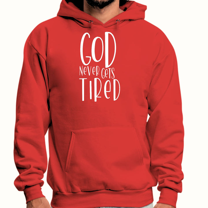 Mens Graphic Hoodie Say it Soul - God Never Gets Tired - Unisex | Hoodies