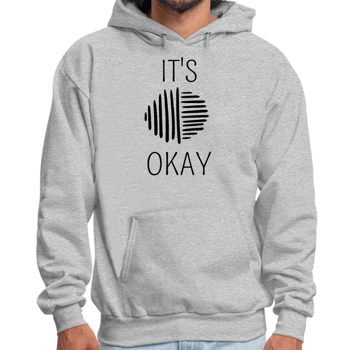 Mens Graphic Hoodie Say it Soul its Okay Black Line Art Positive - Unisex