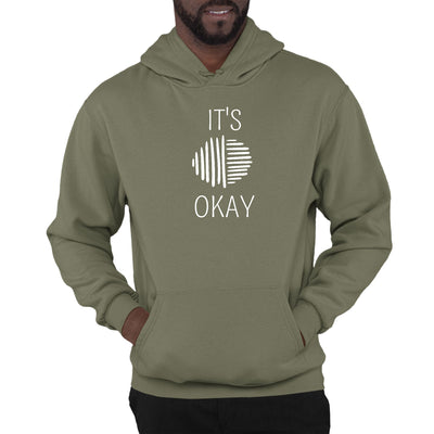 Mens Graphic Hoodie Say It Soul Its Okay White Line Art Positive - Unisex