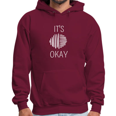Mens Graphic Hoodie Say It Soul Its Okay White Line Art Positive - Unisex