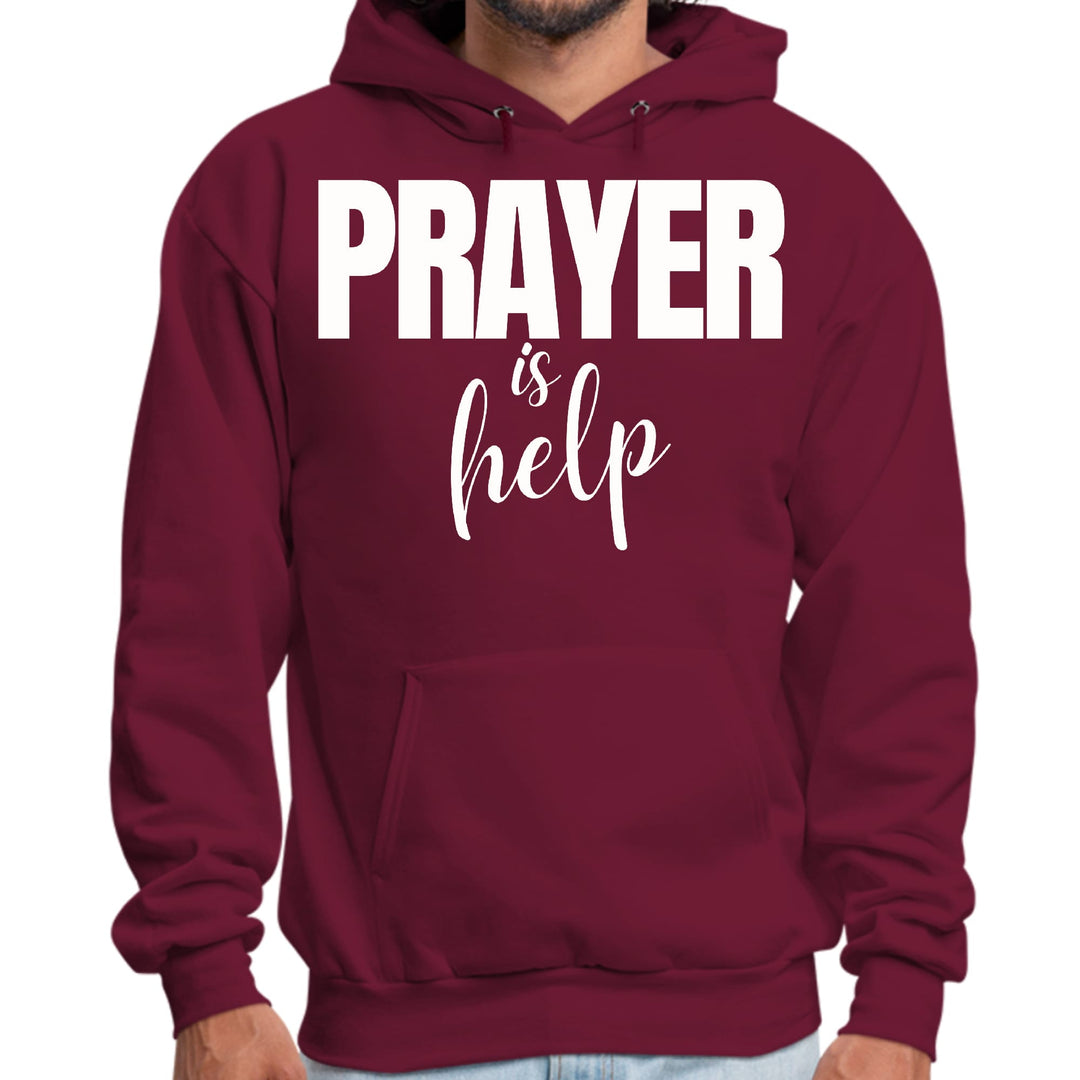 Mens Graphic Hoodie Say it Soul - Prayer is Help Inspirational - Unisex