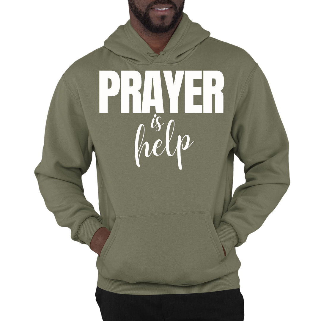 Mens Graphic Hoodie Say it Soul - Prayer is Help Inspirational - Unisex