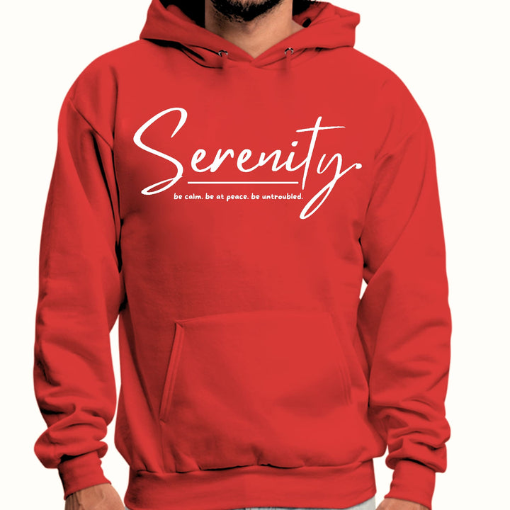 Mens Graphic Hoodie Serenity - be Calm be at Peace be Untroubled - Unisex