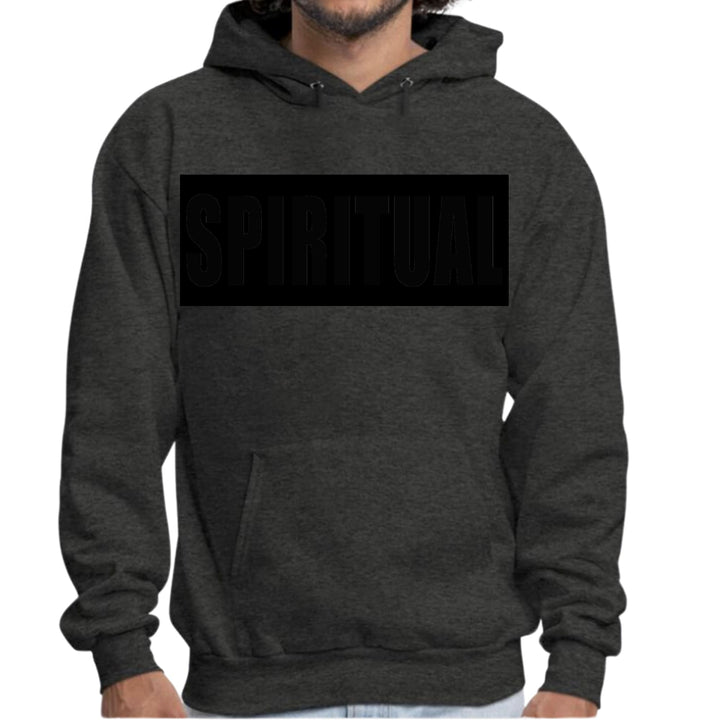 Mens Graphic Hoodie Spiritual Black Colorblock Illustration - Unisex | Hoodies