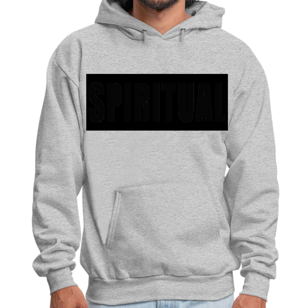 Mens Graphic Hoodie Spiritual Black Colorblock Illustration - Unisex | Hoodies