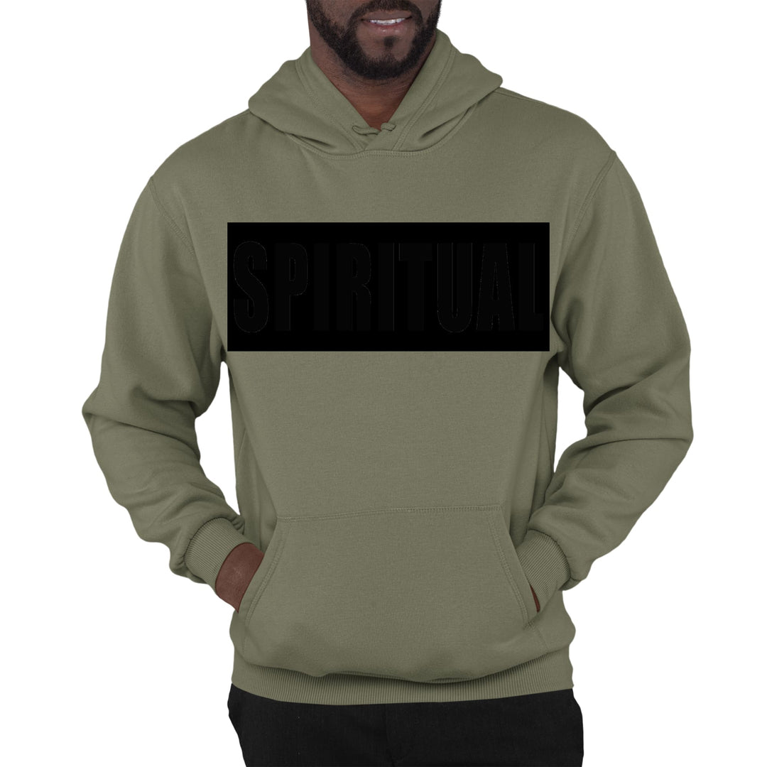 Mens Graphic Hoodie Spiritual Black Colorblock Illustration - Unisex | Hoodies