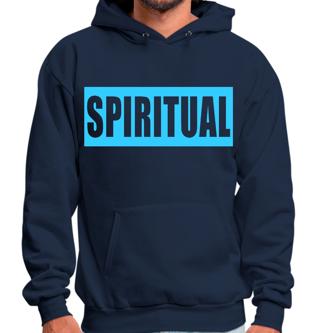 Mens Graphic Hoodie Spiritual Light Blue Print - Unisex | Hoodies