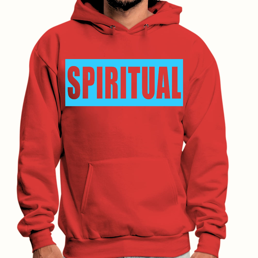 Mens Graphic Hoodie Spiritual Light Blue Print - Unisex | Hoodies