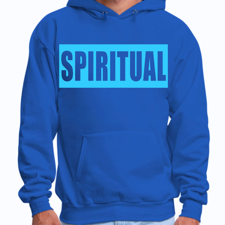 Mens Graphic Hoodie Spiritual Light Blue Print - Unisex | Hoodies