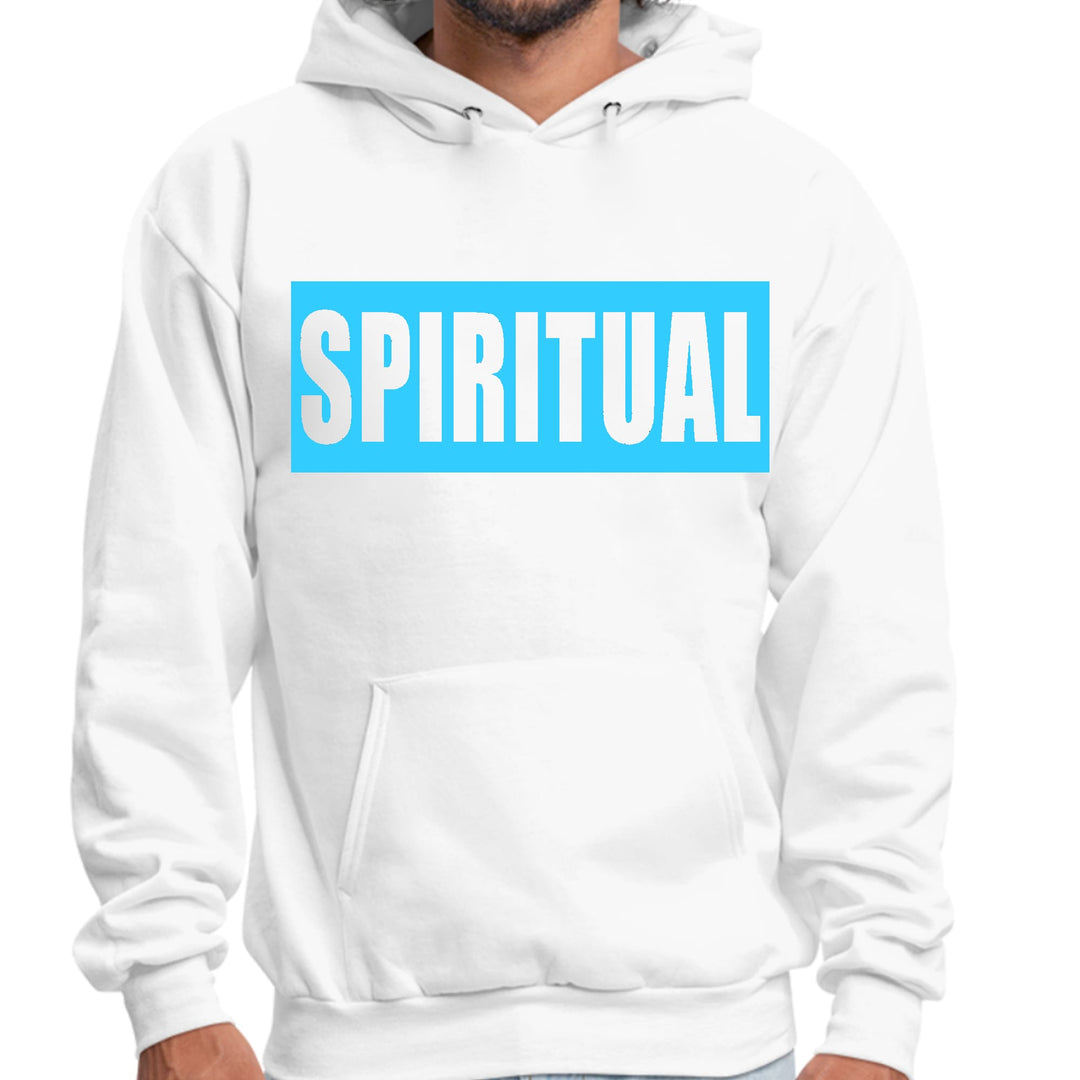 Mens Graphic Hoodie Spiritual Light Blue Print - Unisex | Hoodies