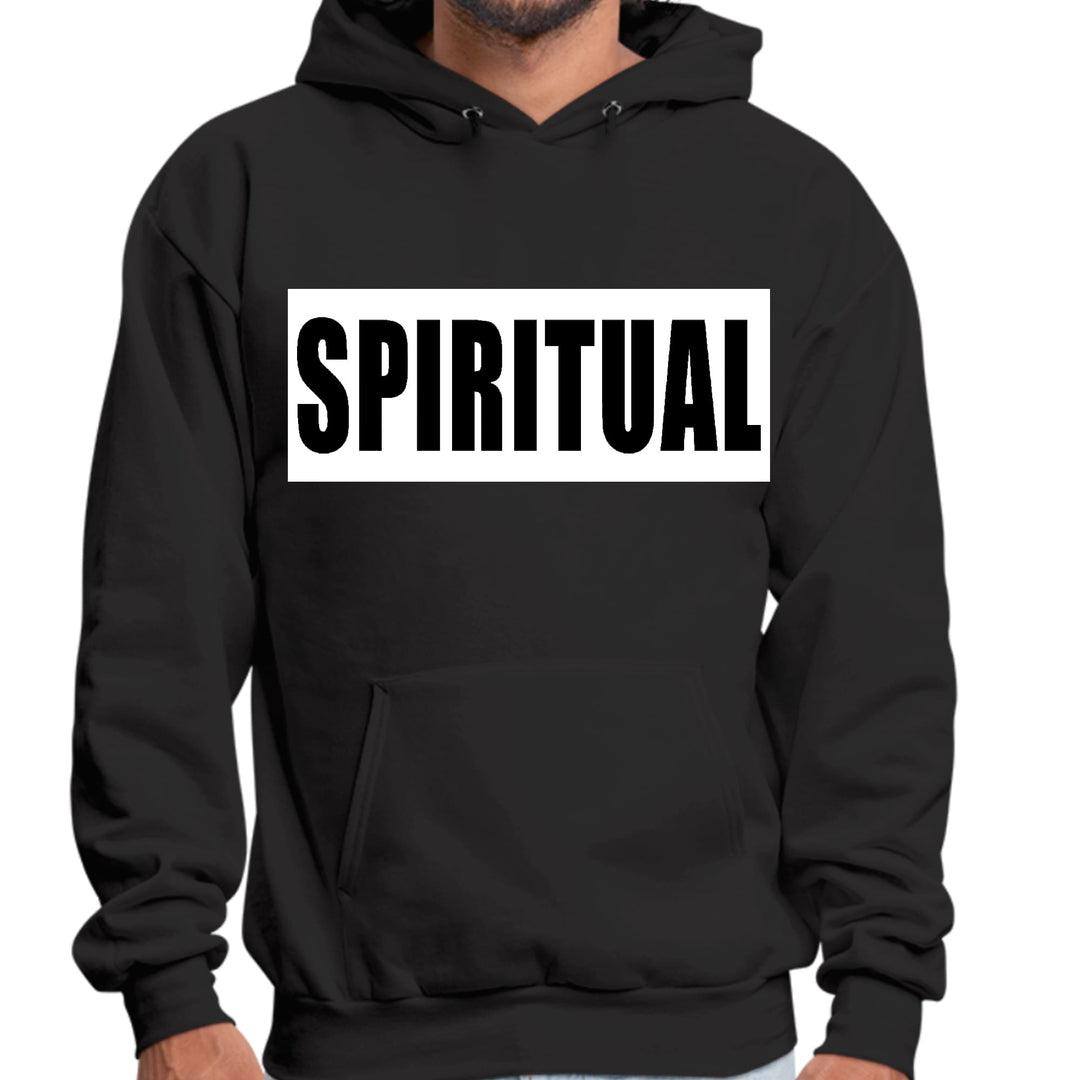 Mens Graphic Hoodie Spiritual White Colorblock Illustration - Unisex | Hoodies