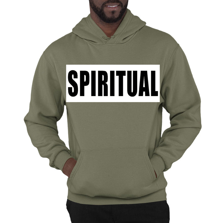 Mens Graphic Hoodie Spiritual White Colorblock Illustration - Unisex | Hoodies