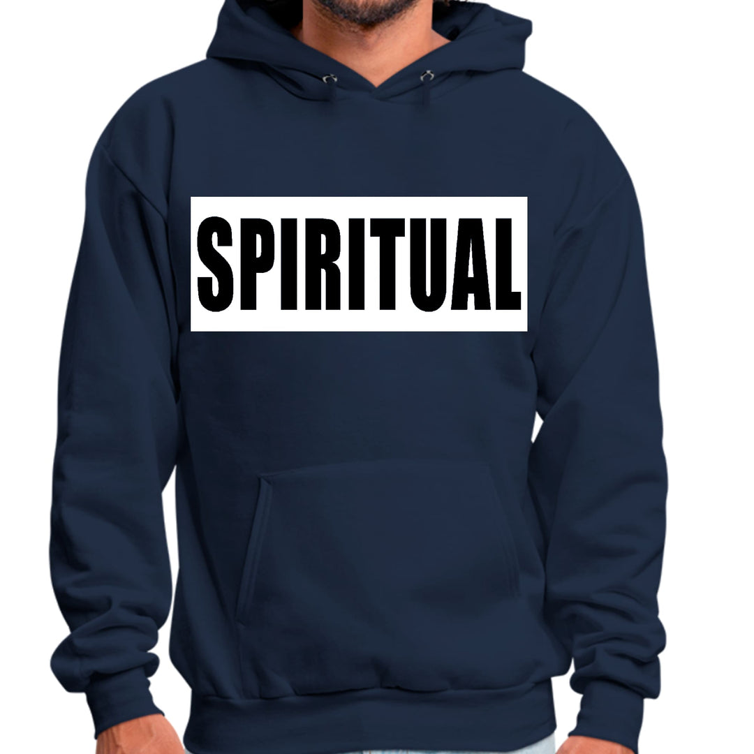 Mens Graphic Hoodie Spiritual White Colorblock Illustration - Unisex | Hoodies