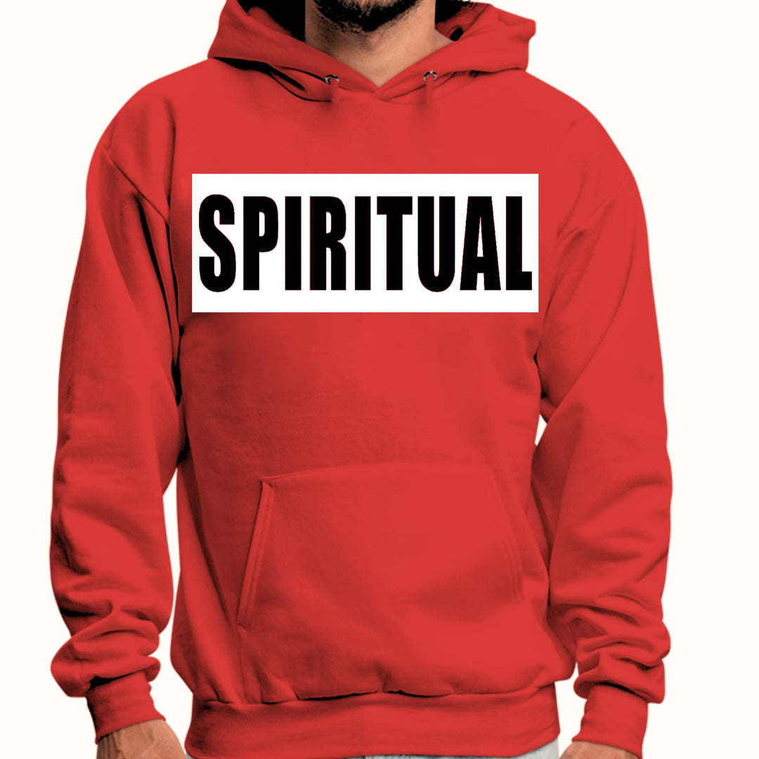 Mens Graphic Hoodie Spiritual White Colorblock Illustration - Unisex | Hoodies