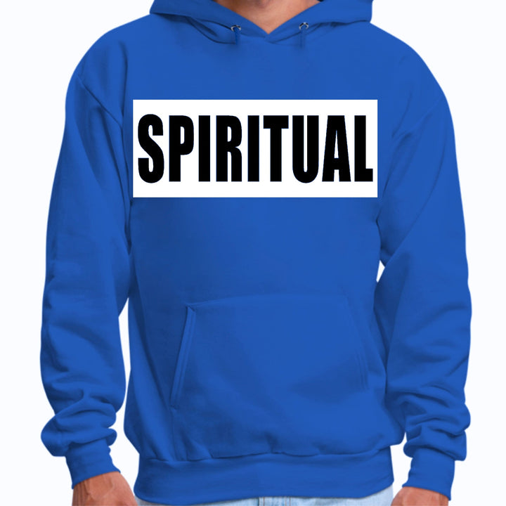 Mens Graphic Hoodie Spiritual White Colorblock Illustration - Unisex | Hoodies