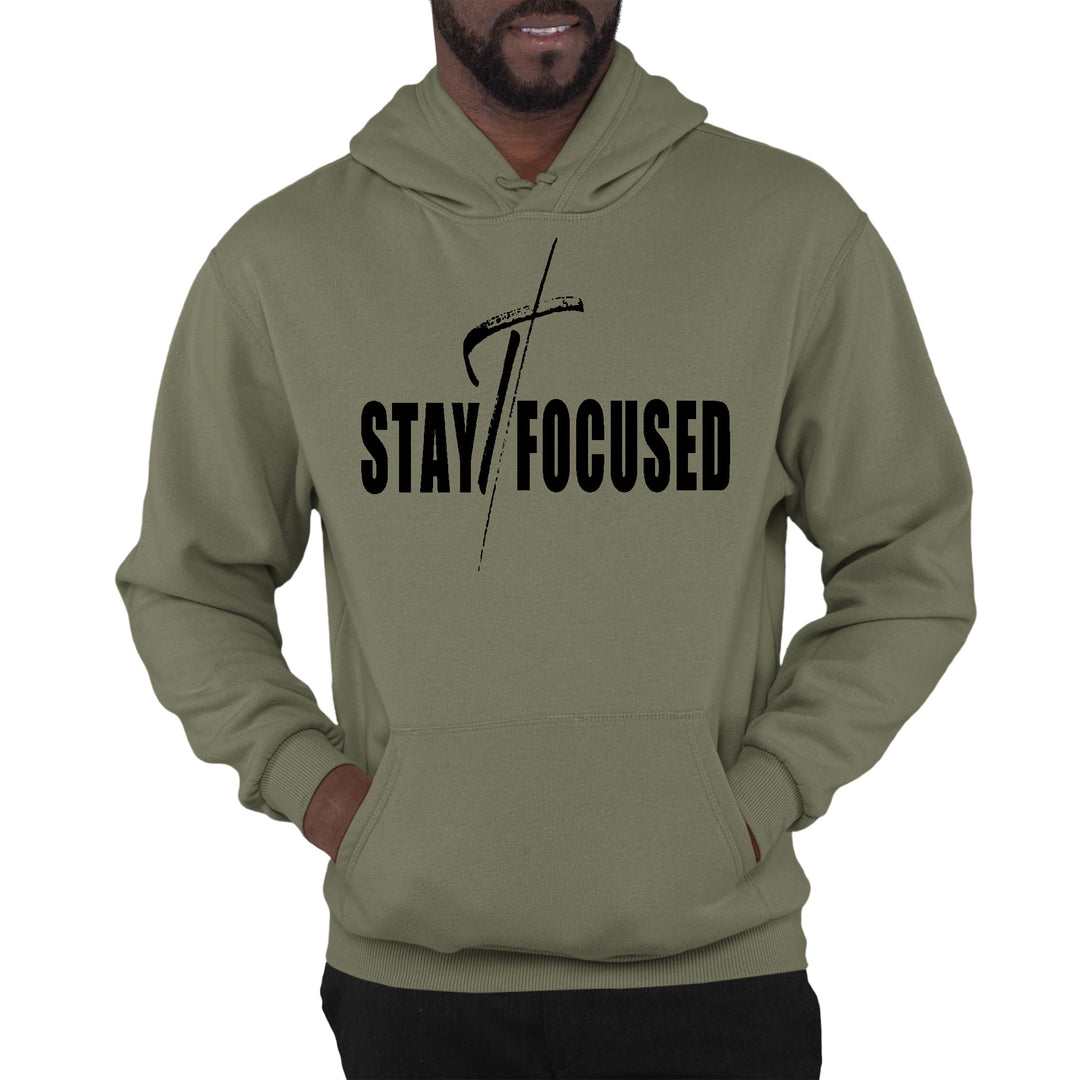 Mens Graphic Hoodie Stay Focused Black Print - Unisex | Hoodies