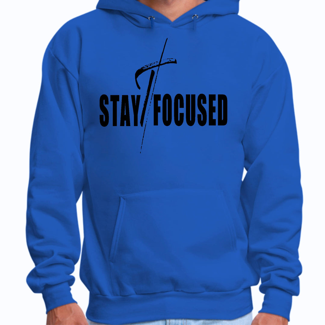 Mens Graphic Hoodie Stay Focused Black Print - Unisex | Hoodies