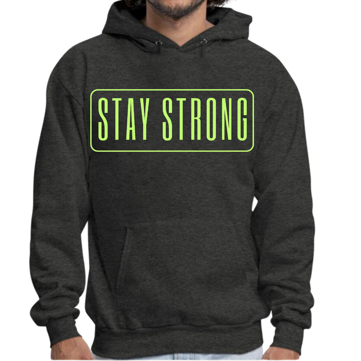 Mens Graphic Hoodie Stay Strong Neon Print - Unisex | Hoodies